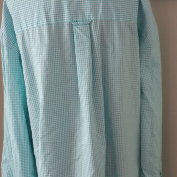 IZOD Mens Sz 2XL Blue /Aqua Button shirt. - Picture 4 of 6
